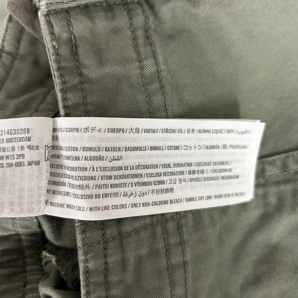 Abercrombie & Fitch Cargo Pants Women's Size 24 Olive Green Wide Leg Utility Y2K - Picture 9 of 12